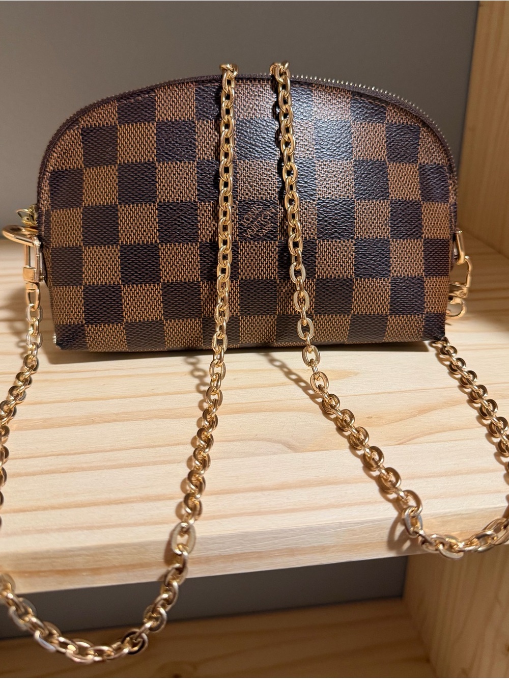Louis Vuitton Brown Damier Chain Crossbody